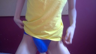 Stroking that hard morning wood