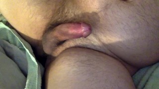 Dildo in Ass, Dick in Hand Jacking off with huge cumshot