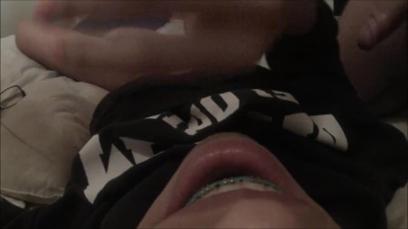 FPOV: Braced teen Lick Dick, Get Fuck and Swallow Cum