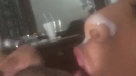 Lil college teen sucks dick after facial