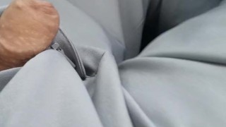 White Boy Plays With Cock While Driving on Freeway