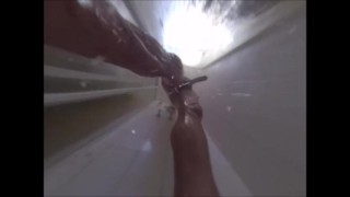 Shower play and cum