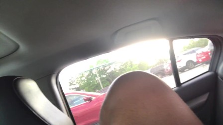 Masturbating & Dildo-ing in my car. CREAMY