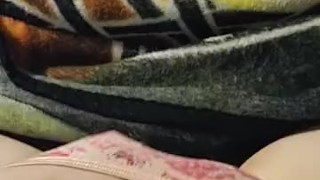 Masturbation leads to moaning orgasm