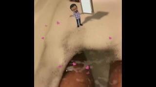 Relaxing hot bubble bath