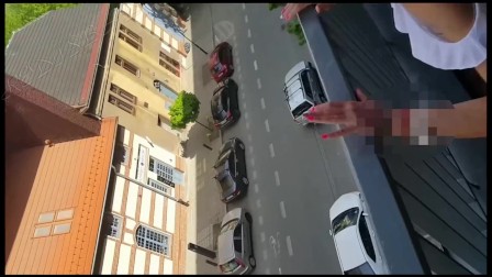 Let's Cum Outside! Polish Hot Girlfrend Fuck On Public Balcony!