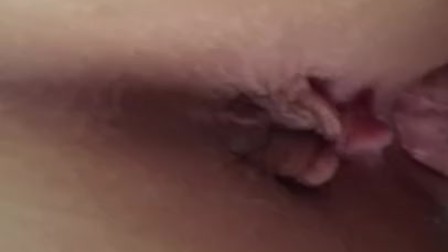 Splitting pussy and cumming on my ass