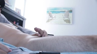 Stroking my cock with pocket pussy and cumshot!