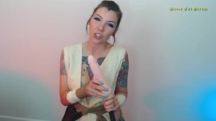 Star Wars Rey Fucks Staff - Hot Inked Cosplay Teaser by Stella Von Savage