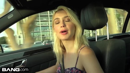 Barely legal Anastasian Knight gets creampied in a car