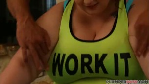 Curvy Busty BBW Sashaa Juggs Gets Worked Out and Fucked: