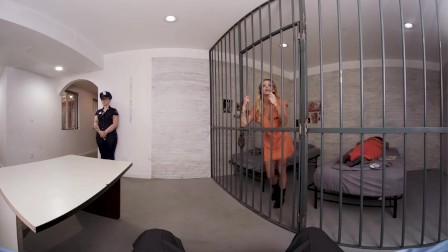 VRBangers.com-Beautiful prisoner is working your dick to get out of prison