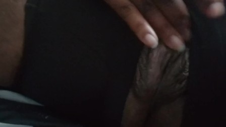 Moaning and rubbing my clit