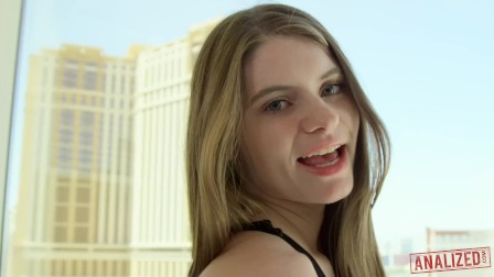 PETITE GIRL ALICE MARCH AS HER TIGHT teen ASSHOLE GETS DESTROYED