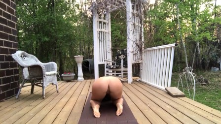 Naked Outdoor Yoga at the Cabin