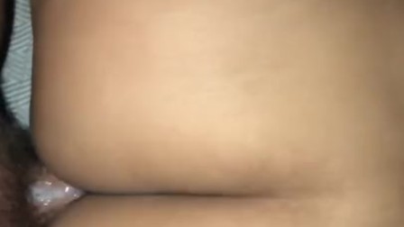 Doggy style! Sexy teen latina babysitter, begs me not to cum