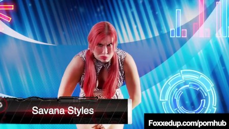 Ebony Jenna Foxx & Inked RedHead Savana Styles Wrestle Nude!