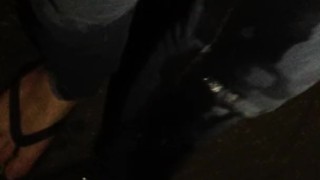 Wetting my pants for the first time outside in the night