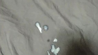 Wanking with big cumshot