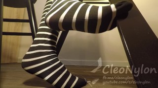 #57 striped stockings