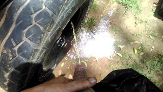 Pissing on my pos truck.
