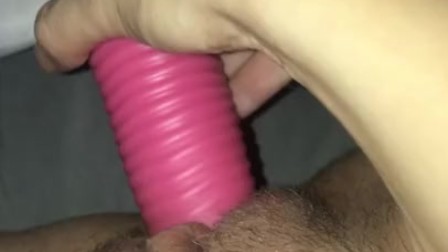 teen has intense orgasm with dildo