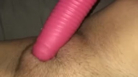 teen has intense orgasm with dildo