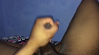 Jamaican Man Massages His Banana Cock Until He Explodes on Himself!!