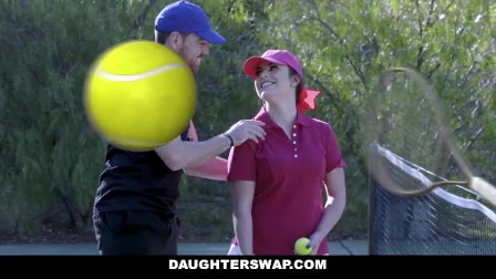 DaughterSwap - teen Tennis Stars Ride Stepdads Cock