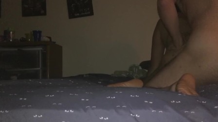hardcore pounding my wife made me cum twice in her pussy creampie..