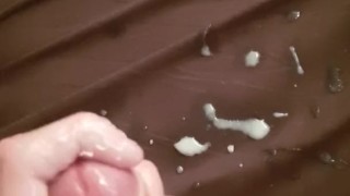 Massive cumshot after edging for hours