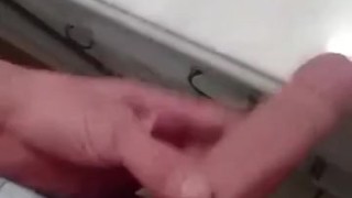 Solo masturbating in the bathroom