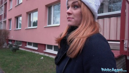 Public Agent Russian redhead takes cash for sex