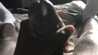 Black Lad Shoots Cum
