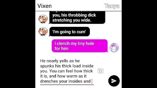 Cute party girl sext roleplays her first anal