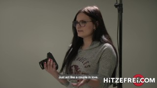 HITZEFREI Big tit German slut loves black cock