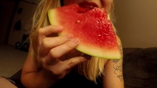 Mesmerizing Watermelon Slurping