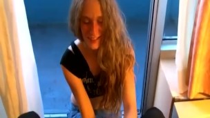 Skinny blonde amateur loves ebony cock