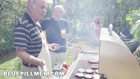 BLUE PILL MEN - Old Men Have A Cookout With teen Stripper Jeleana Marie