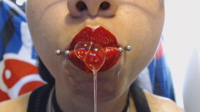 400px x 225px - Bright Red Lipstick Drooling A LOT of Saliva and Spit Porn Videos - Tube8