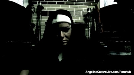BBW Nuns Angelina Castro & Sam 38G Spank & Fuck Their Twats!