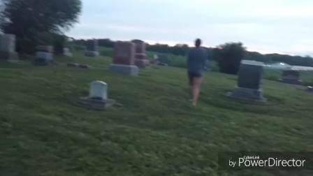 Freaky couple fucks in graveyard