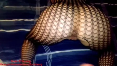 Mesmerizing fishnet reverse cowgirl and doggystyle creampie!