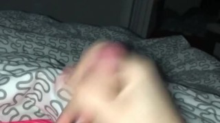 Beginning sissy faggot jerking!