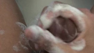 PapiChulo Strokes His 11” Cock In Shower