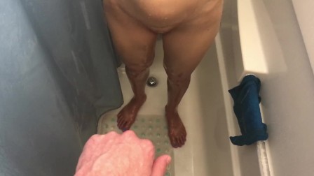 Morning shower sex and facial