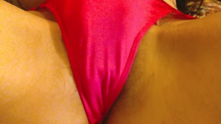 Close Up Pussy Spreading in Pink Thong - Liz LoveJoy
