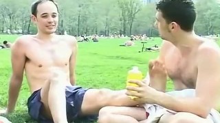Sporty homos feet oiled up and tickled by his friends