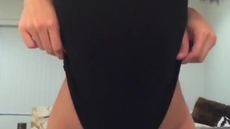 Avery ebony Thong Bodysuit XXX Snapchat Tease