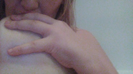 TITTY PLAY IN THE TUB! Watch me lick my big titties